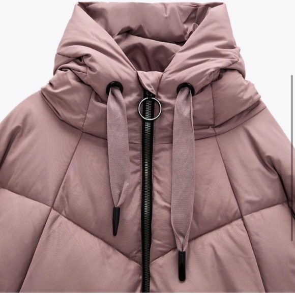 Zara Water Repellent Hooded Jacket Mauve - Picture 10 of 13